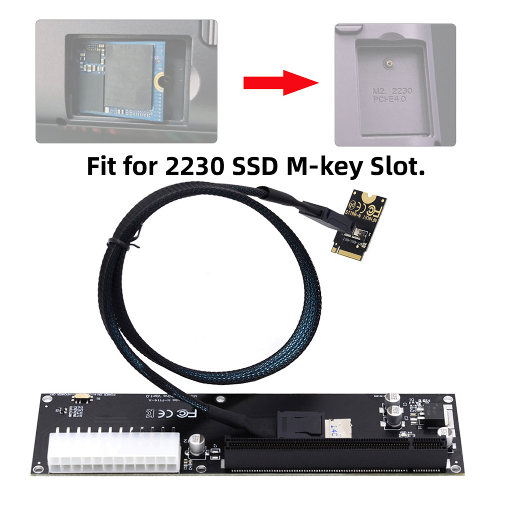 JMT Oculink SFF-8612 X4 Para PCI-E X16 Placa Adaptadora Com ATX 24 Pinos De Alimentação M . 2 NGFF 2230 SSD GPD WIN Max2