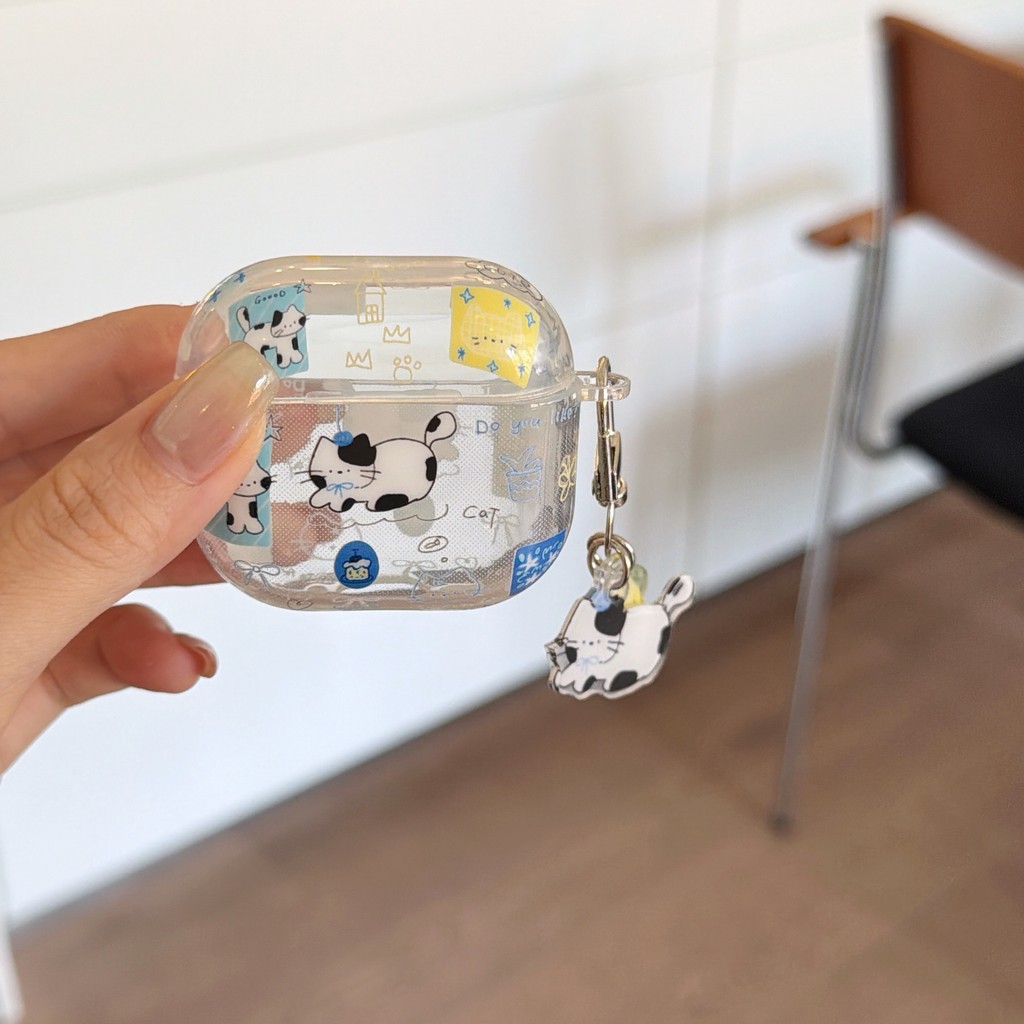Capa ins Para AirPods , Protetora Fone De Ouvido Apple , Corrente Fofa De Desenho Animado Adequada 4 1/2 Pro/2 3 Antider