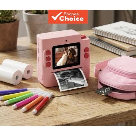 Câmera Digital De Impressão Instantânea Selfie Camara Papel 32G Cartão 1080P Vídeo 3 12 Anos Presente Aniversário Natal