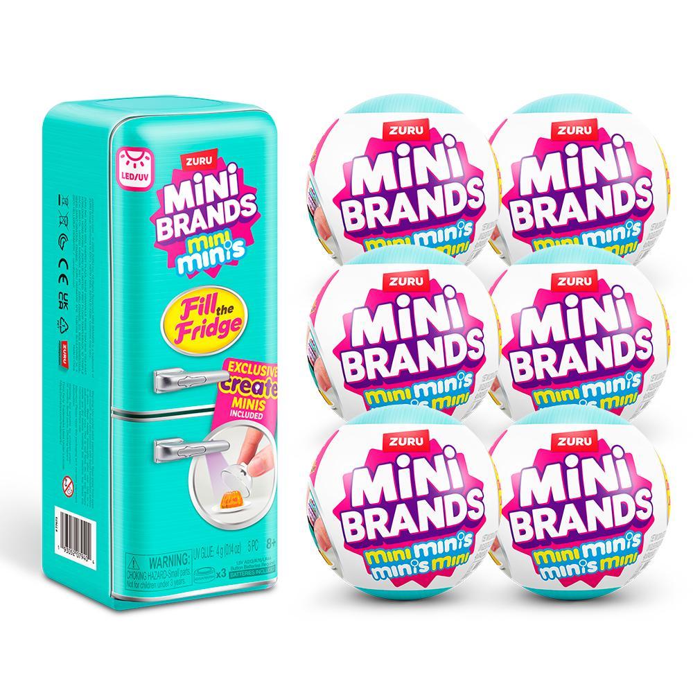 Kit Geladeira + 6 Mini Brands Fill The Fridge  Mini Brands