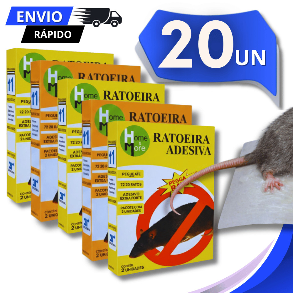 Conjunto Adesivos Placas Com Super Cola Controle de Pragas Multiusos Utilidades Praticidades