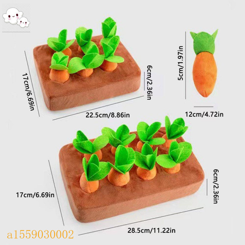 SUEBR Pull Up Cenouras Engraçado Interação Pai-Filho Brinquedos Snuffle Mat Puxando Rabanete Pet Dog Mastigar Brinquedo