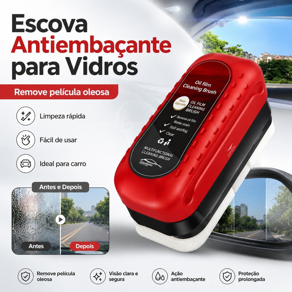 Limpador De Vidro Esponja Automotiva Escova De Limpeza Pára-Brisa Óleo Filme Agente De Polimento