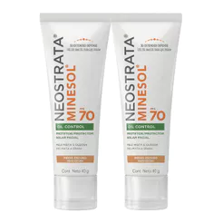 Kit 2 Protetor Solar Facial Neostrata Minesol Oil Control FPS 70 Pele Morena Mais 40g