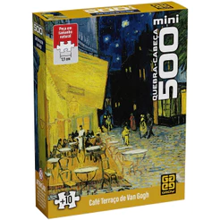 QUEBRA CABEÇA MINI CAFÉ TERRAÇO DE VAN GOGH 500 PEÇAS PEQUENAS GROW PUZZLE ARTE FAMÍLIA CRIANÇA MESA