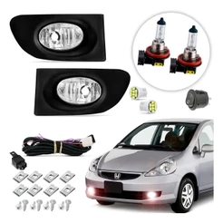Kit Farol Milha Neblina Honda Fit 2003 2004 2005 06+lampadas