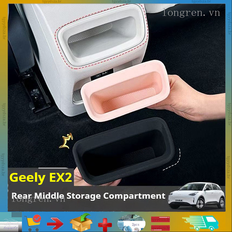 Adequado para Geely EX2 EV/E.Mas 5/Proton Emas 5, Caixa de Armazenamento Traseira com Apoio de Braço, Várias Camadas AAF