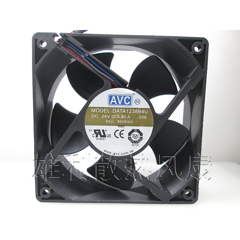 Original AVC DATA1238B4U 12038 24V 0.80 A 12CM Ventilador inversor de alto Volume de ar de 3 fios