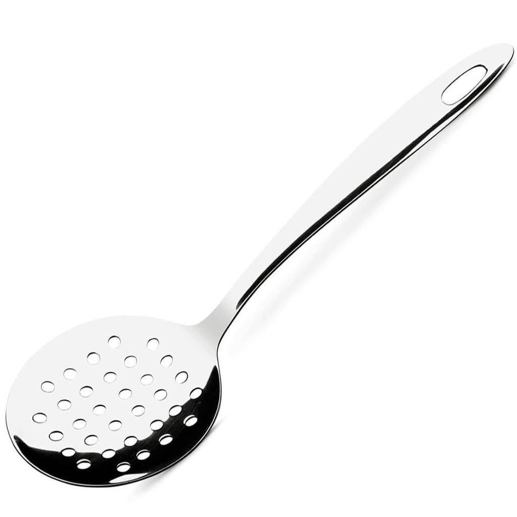 1 pc Escumadeira Para Fritura Pastel De Cozinha Espumadeira De Inox 33cm comprimento 10,5cm diametro