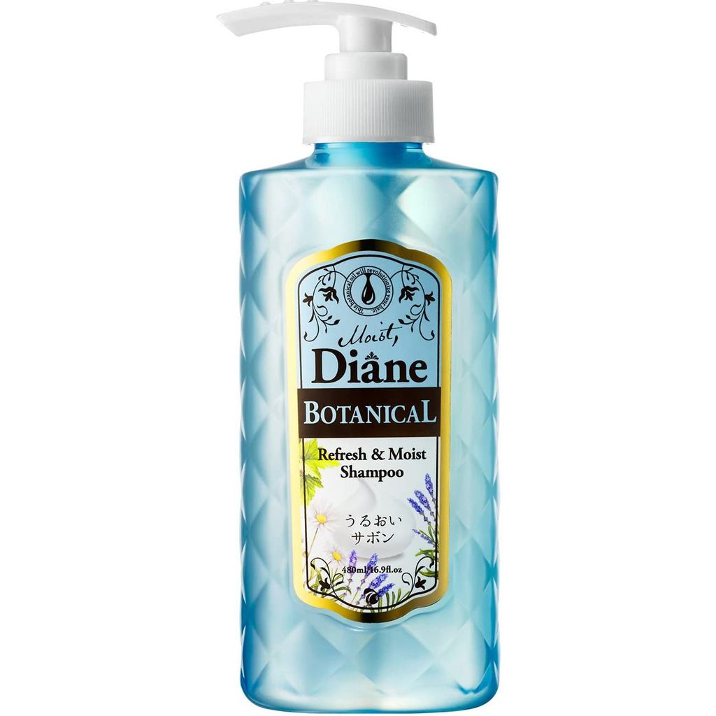 Moist Diane Shampoo Hidratante Natural E Orgânico Para Cabelos Couro Cabeludo Com Bomba Mulheres Homens Secos Danificado