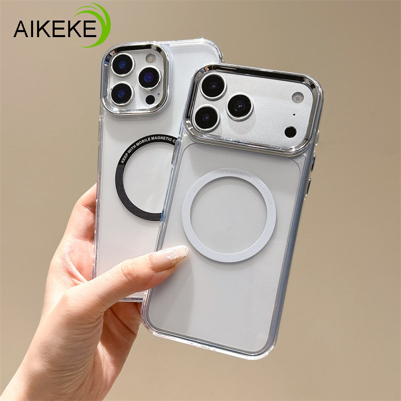 Capa De Telefone Transparente Magnética Para Samsung Galaxy A27 A36 A35 A34 A33 A32 A31 A30S A30 A26 A25 A24 A23 A22 A22
