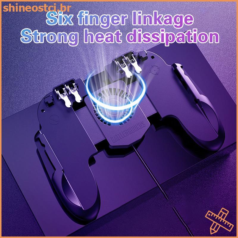 SHINE H10 Gaming Handheld Grip Controlador De Jogo Joysti Gamepad Para Pubg Gatilho Ventilador De Refrigeração Refrigera