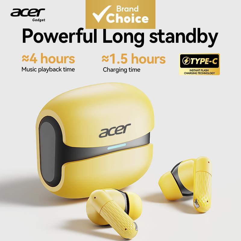 Acer OHR548 Fones De Ouvido TWS In-Ear HiFi Sound Bluetooth ENC HD Chamadas Com Cancelamento De Ruído Smartphones Esport