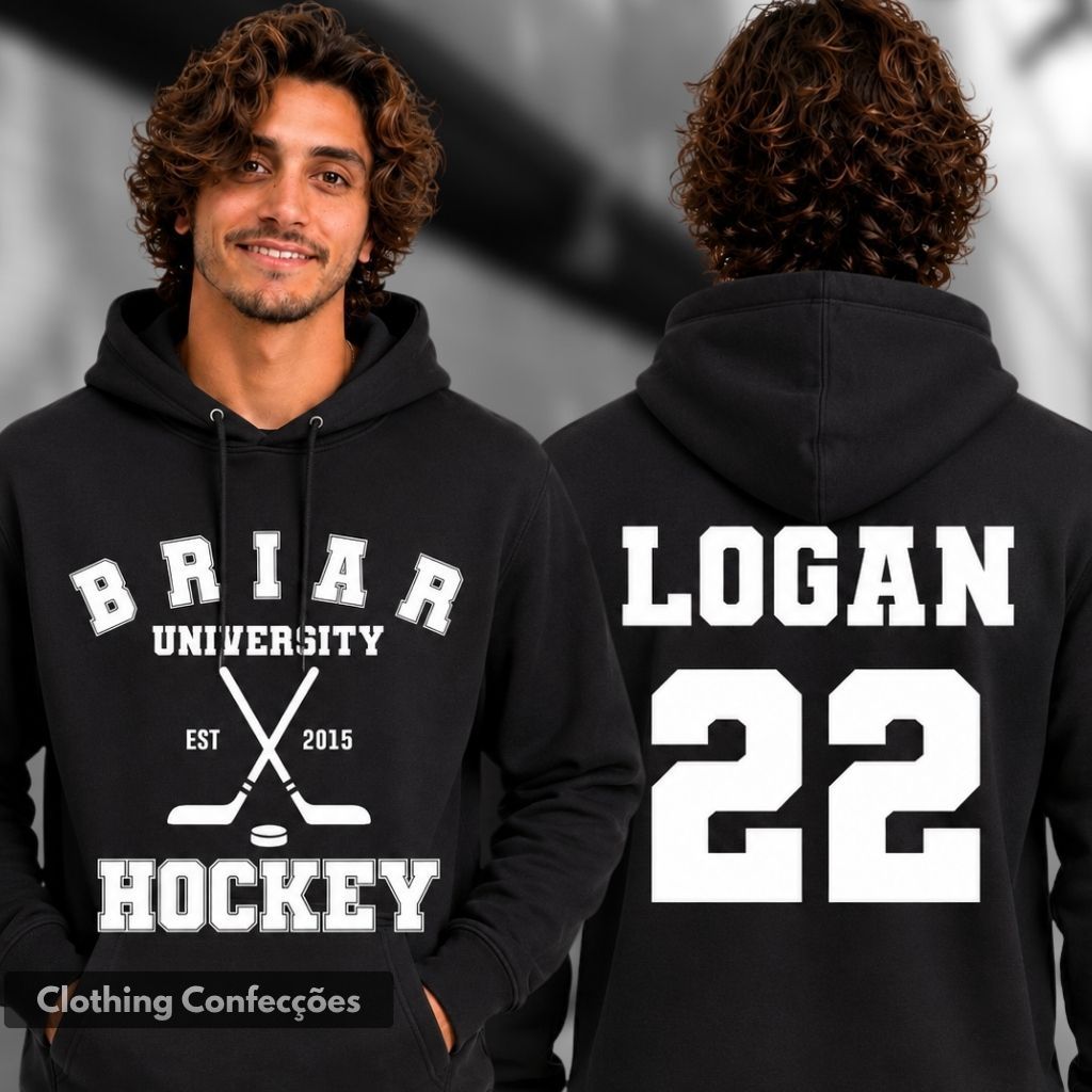 Moletom Canguru Série Off Logan 22 Logan Grace Hockey Romance Universitário Livro