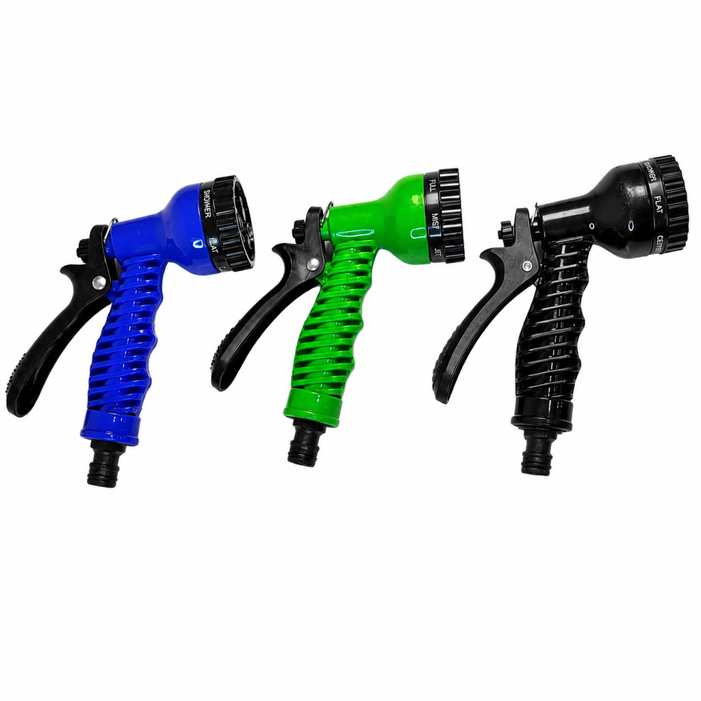 Kit 2 Esguicho Mangueira Jardim Pistola Spray Regulável 7 Funções Lavagem Carro Rega Plantas Multiuso  Ou