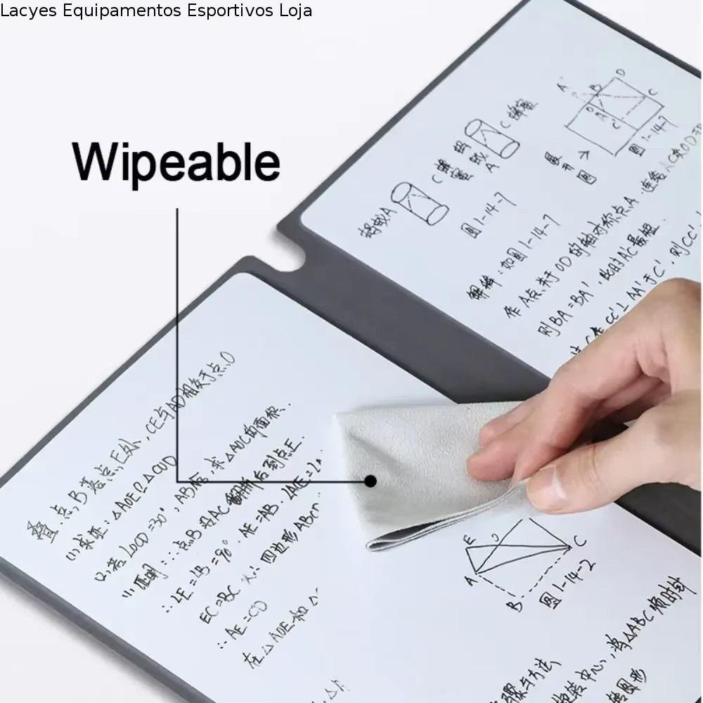 Caderno De Quadro Branco LACYES , Bloco De Notas A5 Reutilizável , De Escrita Para Apagamento De Couro Comercial