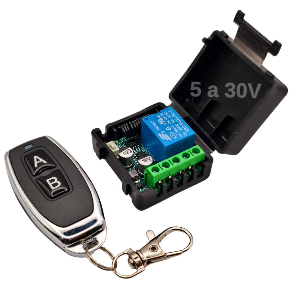 Módulo Relé RF 433MHz 12V/24V | Controle Remoto Sem Fio