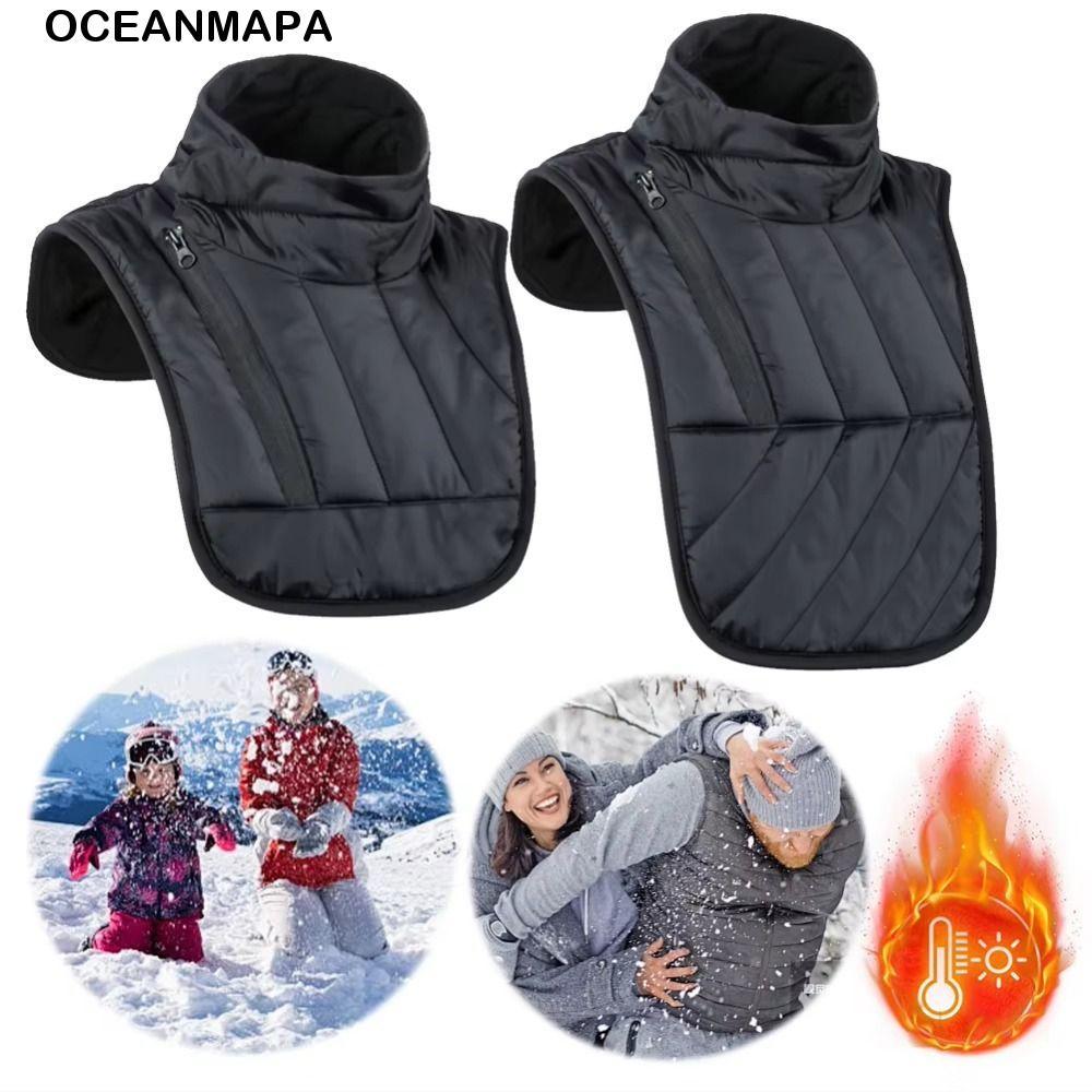 Aquecedor De Pescoço Para Motocicleta De Inverno OCEANMAPA , Colete De Ombro Curto/Longo Espesso , Protetor De Peito Aju