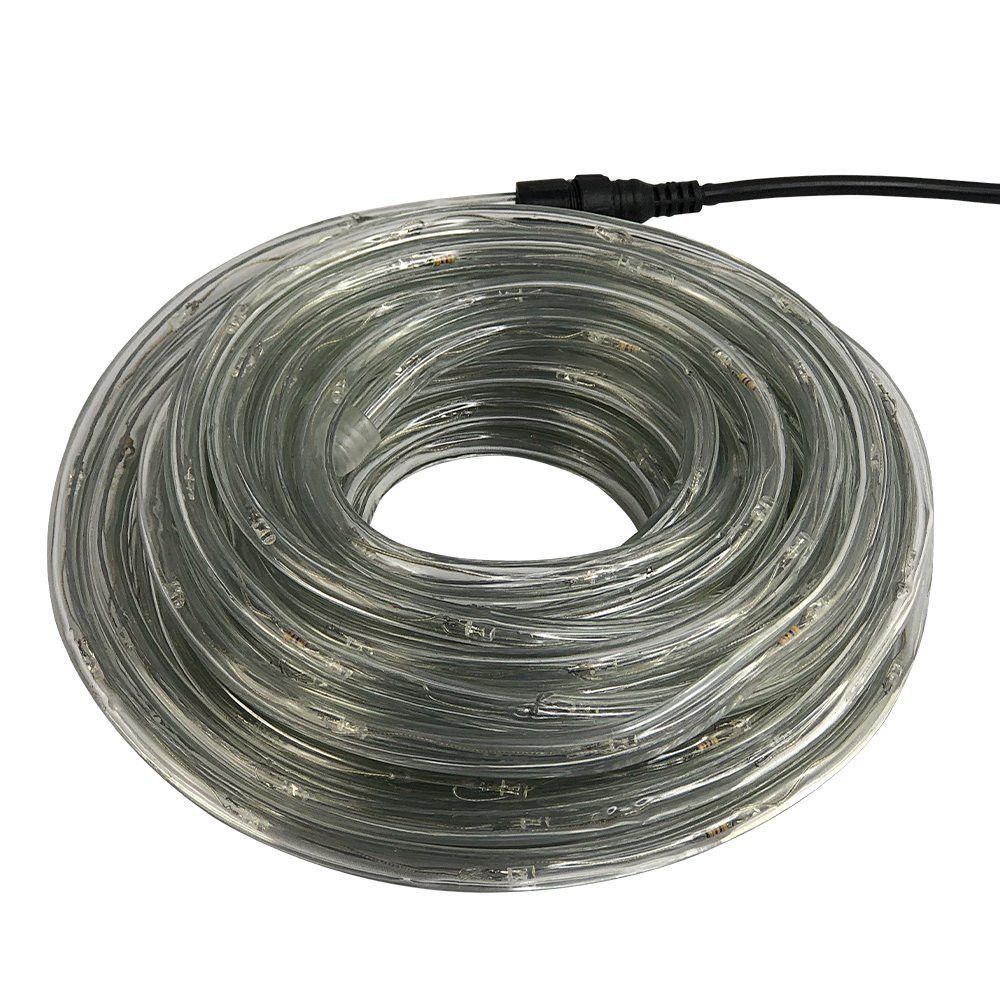 Mangueira Led Pisca Pisca com 8 Funções Redonda à Prova D'Água de 10m Branco Quente Wincy Natal