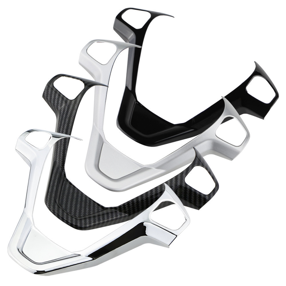 Guarnição Do Painel Volante Carro Para Ford Fiesta MK7 2009-2015 Ecosport 2013-2016 Figo KA Fibra De Carbono/Adesivo