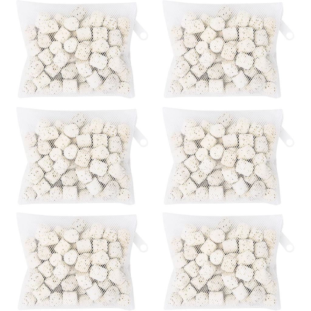 Pacote com 6 unidades de mídia filtrante Bio-max para aquários Fluval Spec, Evo e Flex Desktop, 2.1oz/60g A1378 Anéis Ce