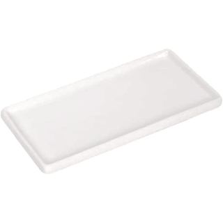 Bandeja de Cerâmica para Dispensador de Sabão para Cozinha e Banheiro, Bandeja de Serviço Retangular Moderna e Estilo Fa