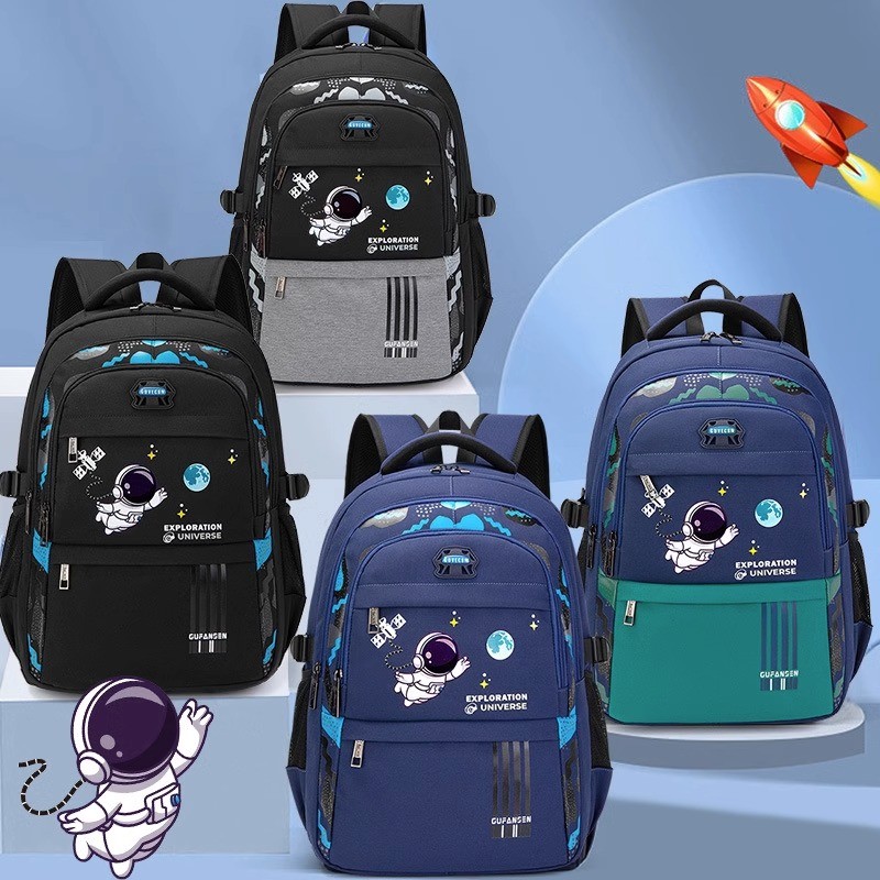 Mochila escolar meninos estudantes do ensino fundamental um dois três a seis séries astronauta meninos bonito 2026 novo 
