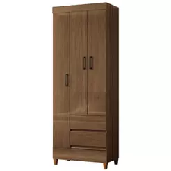 Guarda Roupas Solteiro 3 Portas 2 Gavetas Temis