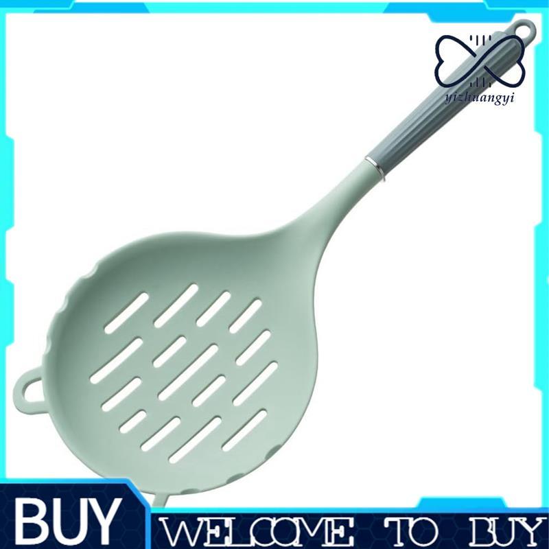 Utensílio De Cozinha Grande Colher Com Fenda De Silicone De Uma Peça , Seguro Para Máquina De Lavar Louça Macarrão , Bol