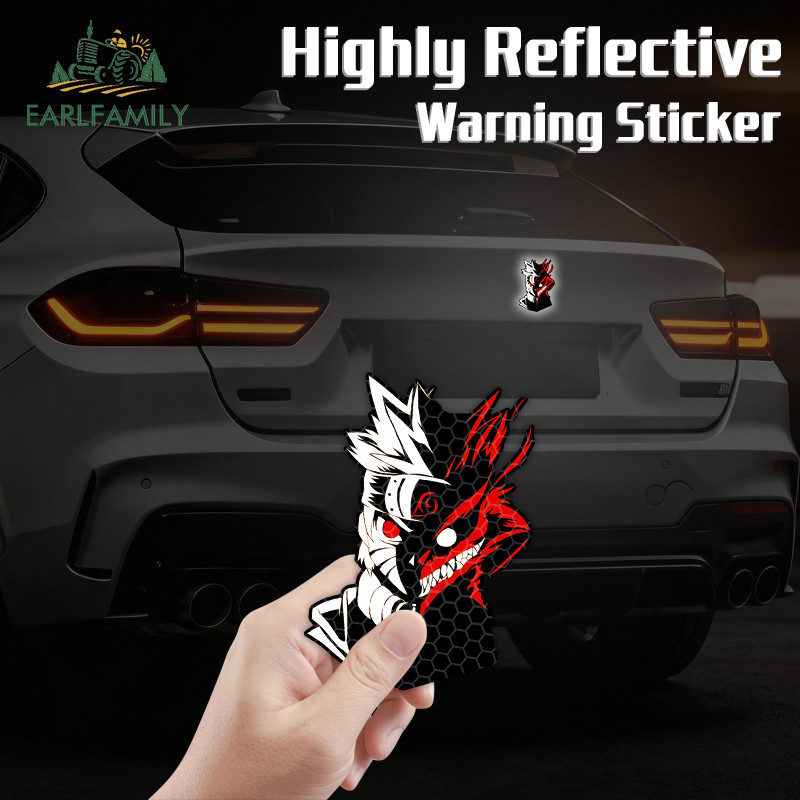 EARLFAMILY Naruto Uzumaki Anime Adesivo De Carro Reflexivo E Mangético Criativo Capô De Automóvel Tampa Do Tanque De Com