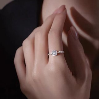 anel de namoro anel solitario 925 prata esterlina quadrado diamante corrente anel feminino anel cauda anel comum High-En