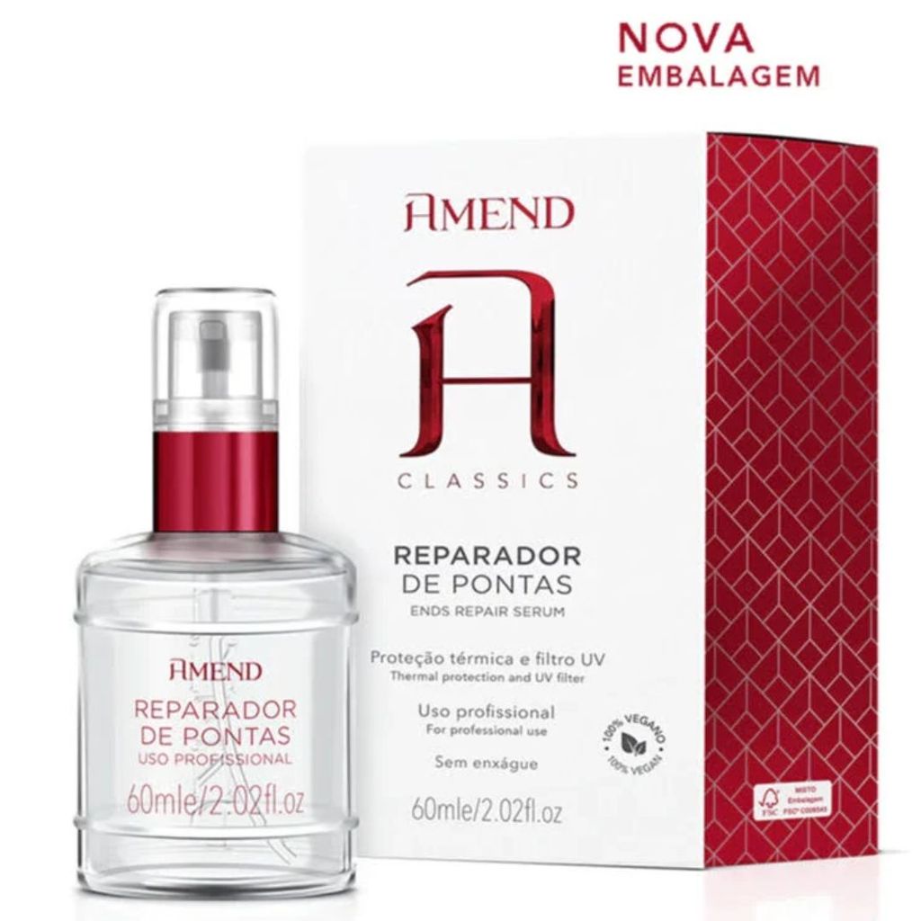 Reparador de Pontas Amend Classics 60ml | Brilho, Proteção e Controle do Frizz — imagem 2 de 2