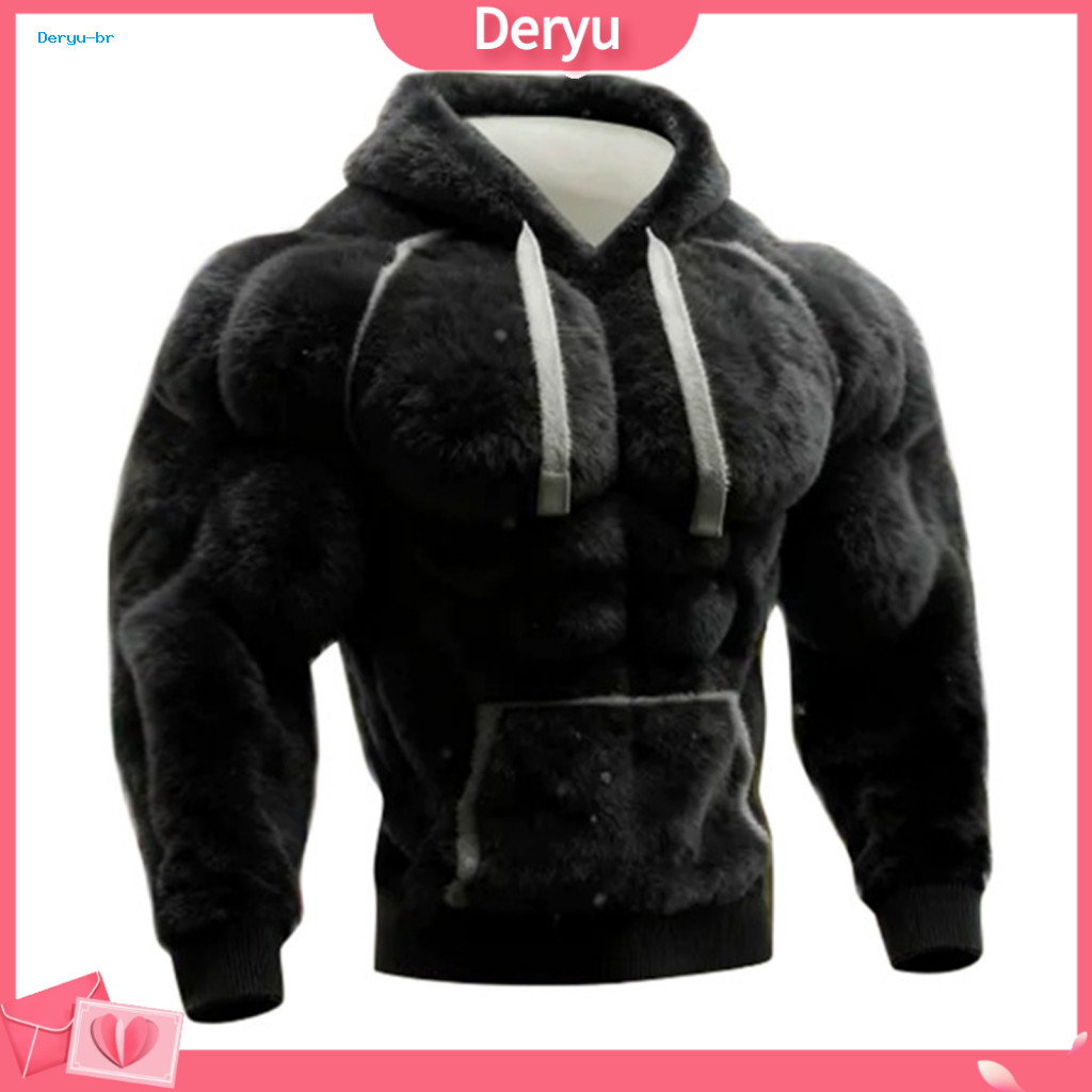 This men's pullover sweatshirt is long-sleeved and hooded making it easy to put on take off