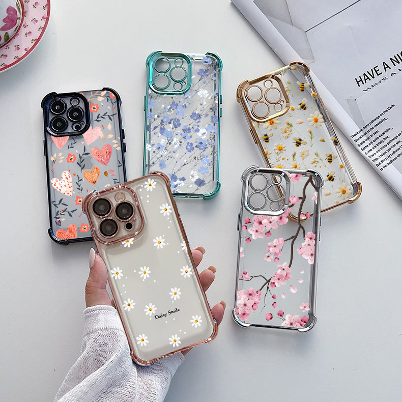 Capa Para Samsung Galaxy S26 S25 Ultra S24 S23 S22 S21 S20 Plus S24 FE Nota 20 S24FE S25 + Escudo À Prova De Choque Flor