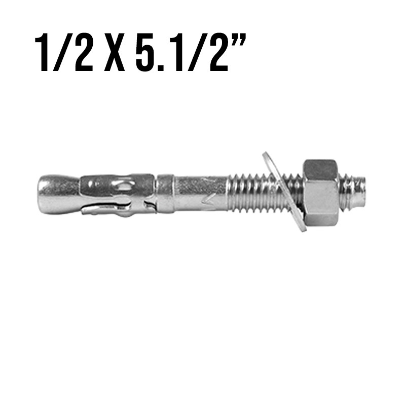 Chumbador PBA 1/2" x 5.1/2" Âncora Concreto Fixador Chumbado