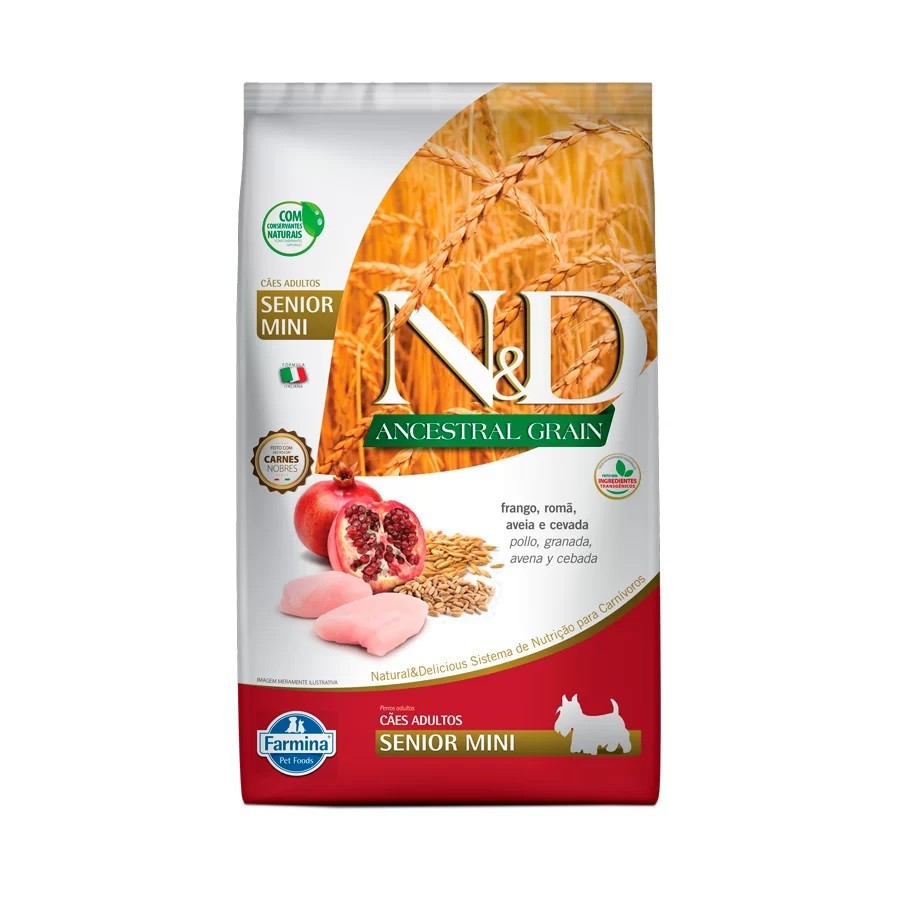 Farmina N&D An. Ração Cães Senior Frango Minis 800g