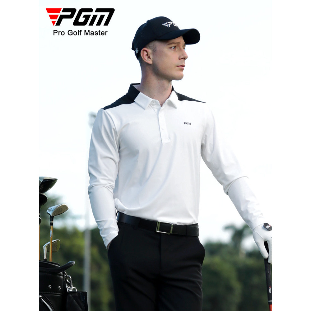 PGM Roupas de Golfe Camiseta Masculina de Manga Comprida Primavera Esportes Top Game Jersey Roupas Masculinas Camisa pol