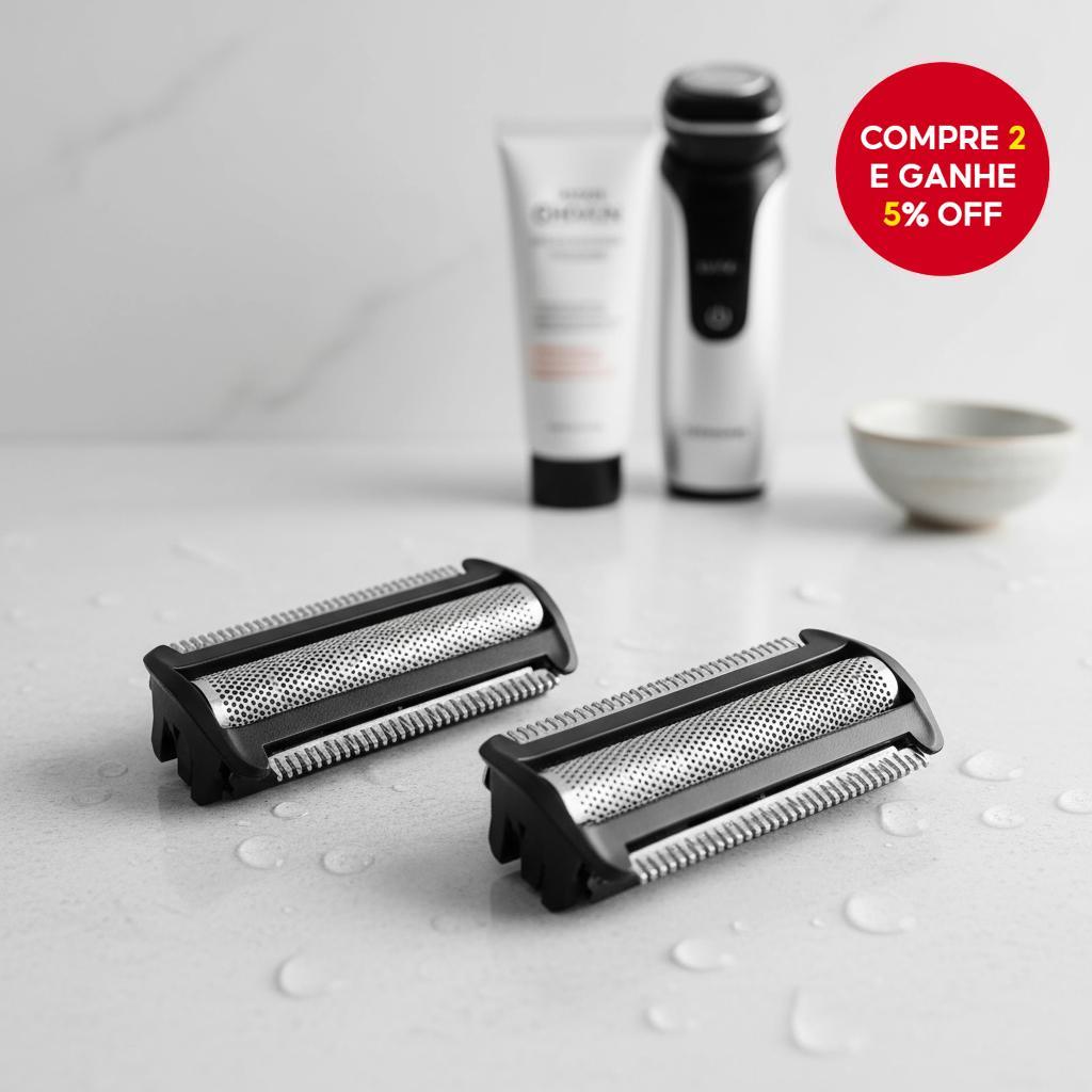  2Pç Lâminas de Substituição para Philips Bodygroom, Compatíveis com Vários Modelos