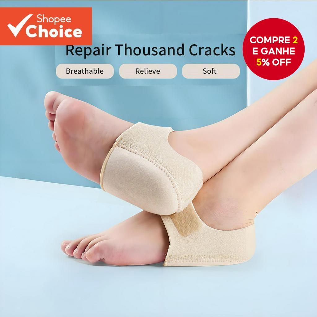 Almofadas De Calcanhar De Silicone Alívio Da Dor Tendinite De Aquiles Fascite Plantar Almofada Respirável Antiderrapante