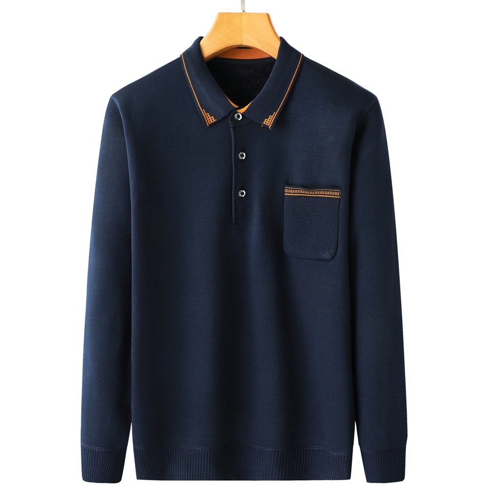 Pai roupas de inverno suéteres masculinos forro de lã engrossado roupas quentes outono inverno roupas masculinas de meia