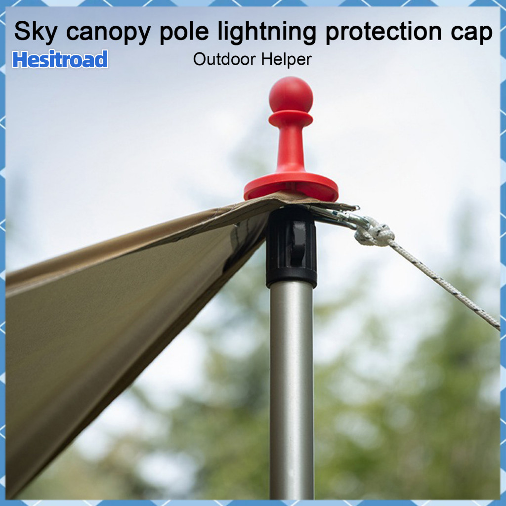 4pcs Tarp Pole Tip Covers Protection Caps for Camping Hiking Canopy Awning Tent Shelter Support Insulation Protector Acc
