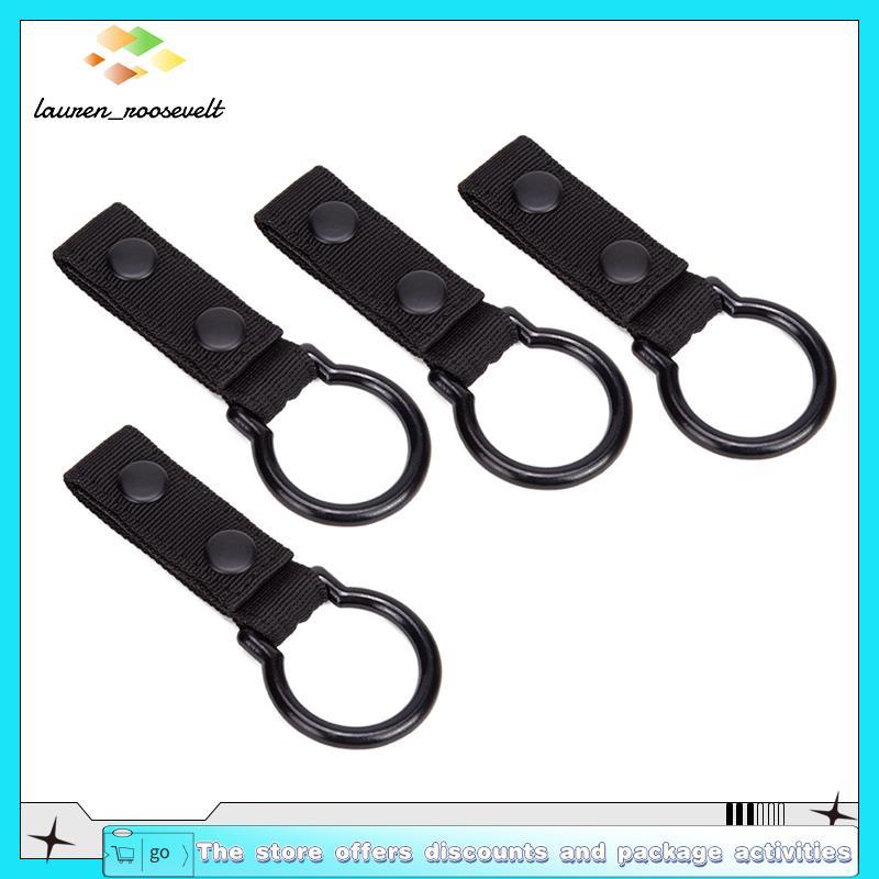 4 Pacote Anel De Lanterna Náilon Duplo Snap Clip Titular Para Cinto De Serviço Metal Cinta Snaps Clipe Keeper Manter D/C