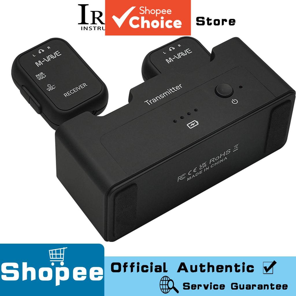 M-VAVE WP-12 Pro / Sistema Sem Fio para Guitarra (2.4GHz) – Transmissor e receptor ultra-baixo atraso com monitoramento