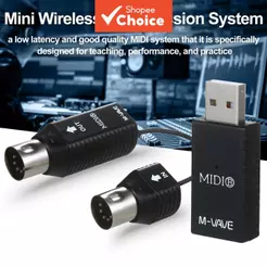 M-VAVE MS1 Adaptador MIDI Wireless Plug and Play para Dispositivos com MIDI