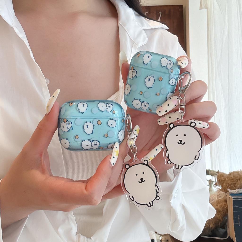 Capa ins Para AirPods , Protetora Fone De Ouvido Apple , Corrente Fofa De Desenho Animado Adequada 4 1/2 Pro/2 3 Antider