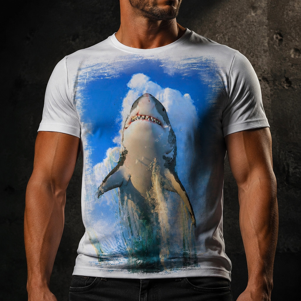 Camisa Camiseta Tubarão Vintage 111