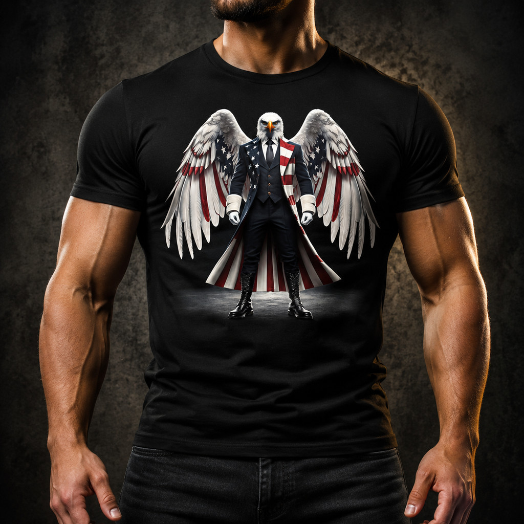 Camisa camiseta algodão preta águia gavião dos estados unidos eua
