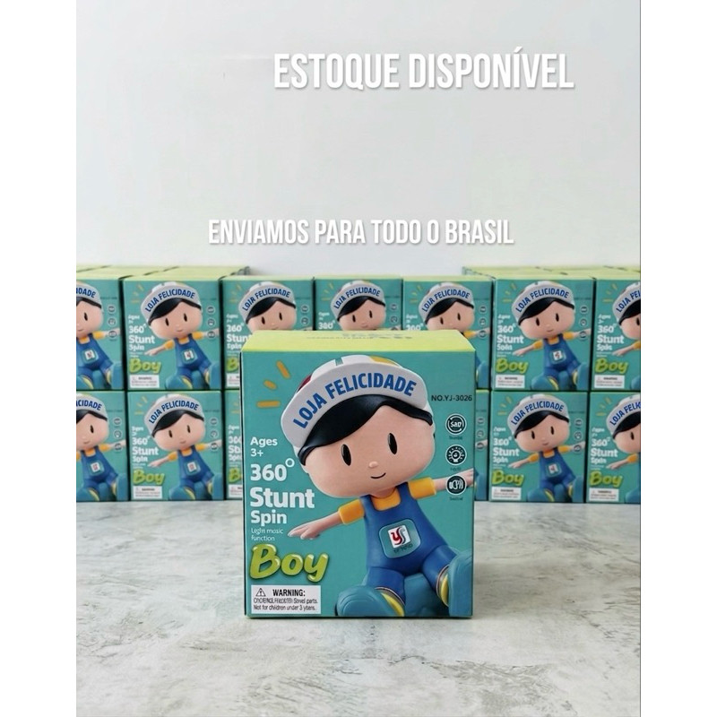 Boneco Acrobático Gira Gira Stunt Spin Boy – Gira 360°, Música e Luzes!