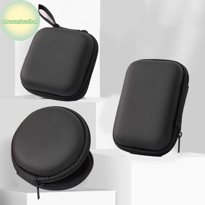 ADS Portátil Mini 3C Hard Shell Digital Gadgets Bolsa De Armazenamento Couro Artificial Carregador De Fone De Ouvido Cas
