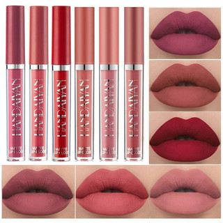 HANDAIYAN12 Cores Batom Fosco Brilho Labial Copo Antiaderente de Longa Duração Brilho Labial Não Desbotado